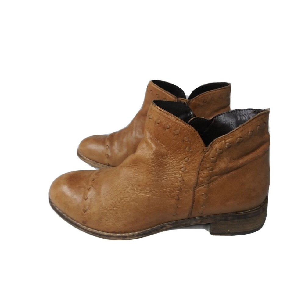Diba True River Queen Booties Tobacco Brown leather Size 7.5 - Picture 2 of 7